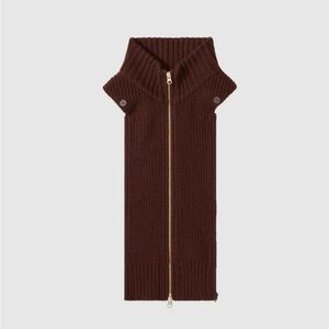 $298 Veronica Beard cashmere wool Chalmers DICKEY jacket zip insert Raisin brown